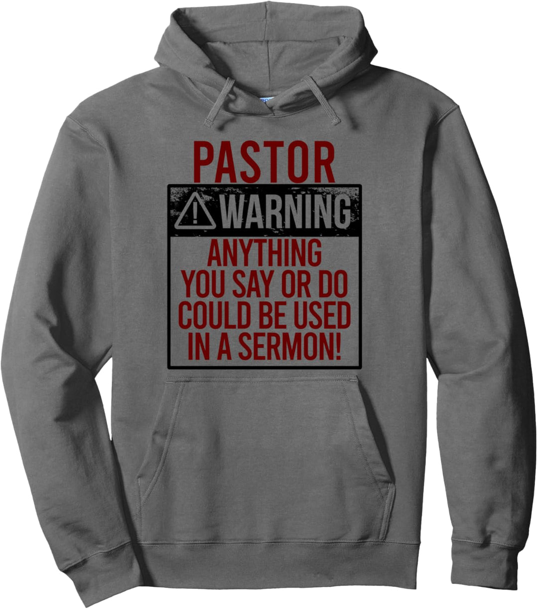 PASTOREN-WARNUNG! Predigt Kirche Meme Pullover Hoodie