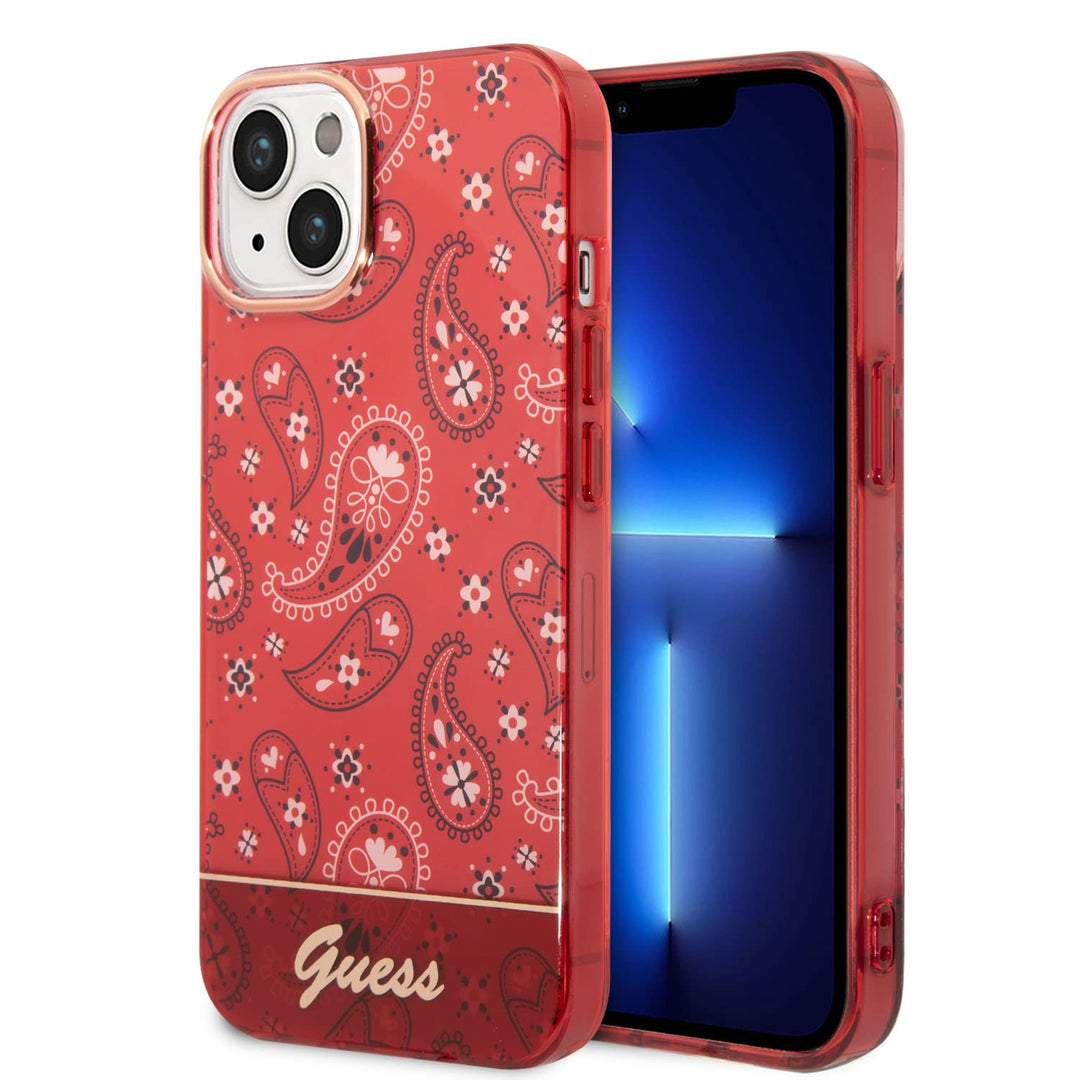 Guess GUHCP14MHGBNHR hülle für iPhone 14 Plus 6,7" rot/red hardcase Bandana Paisley