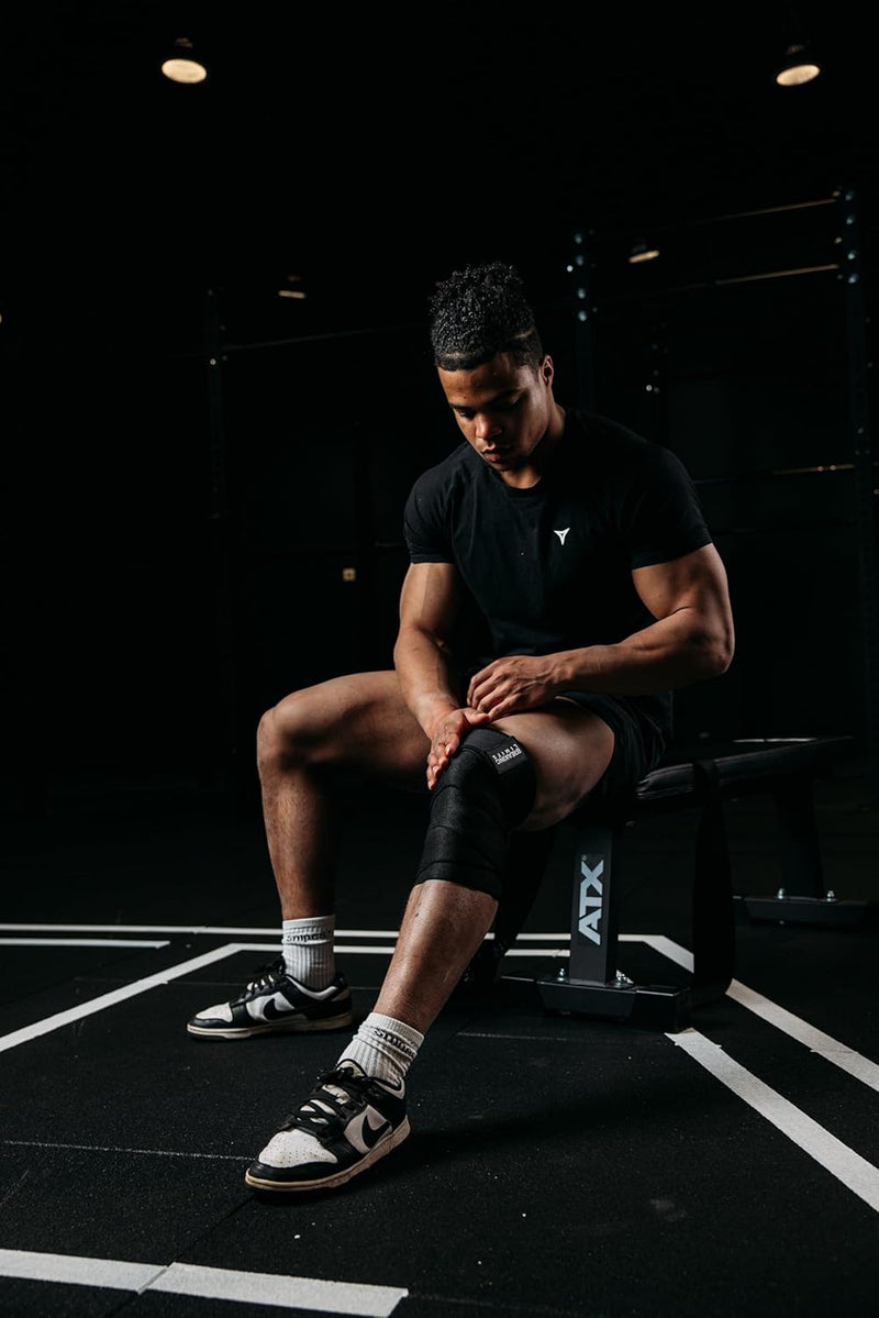 BREAKING LIMITS Kniebandage Kraftsport – Kniebandagen für Powerlifting, Gym, Krafttraining & Bodybui