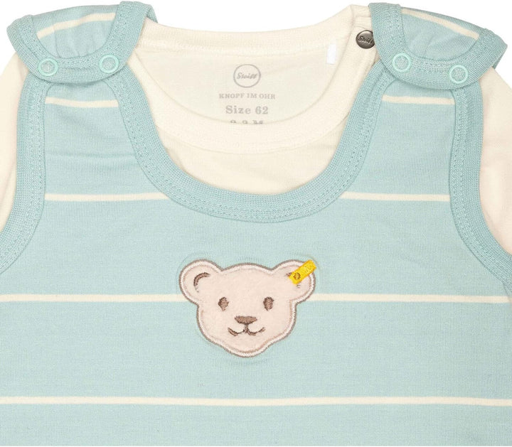 Steiff Baby - Jungen Set Strampler mit Fuss + T-shirt Langarm Set Strampler + T-Shirt langarm 56 ETH