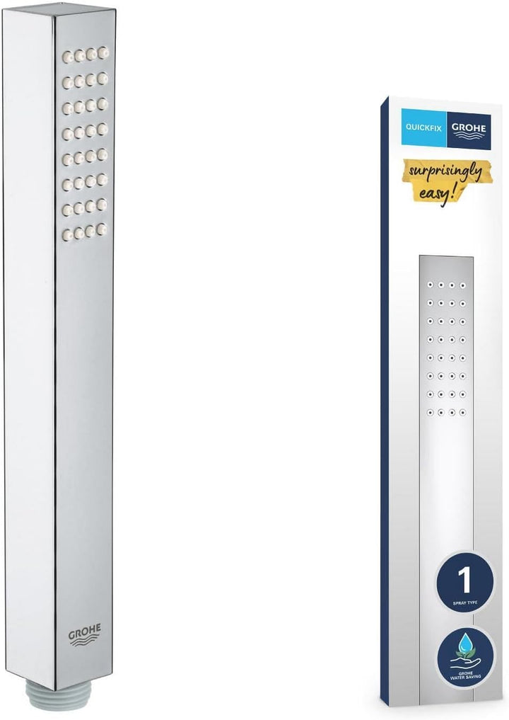 GROHE Vitalio Joy Cube Stick - Handbrause (wassersparend, 1 Strahlart, Antikalk- System, langlebig),