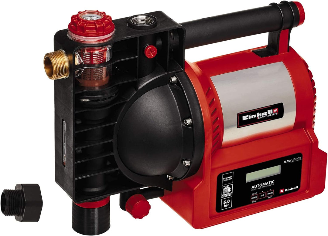 Einhell Hauswasserautomat GE-AW 1246 N FS (1.200 W, Wasserfüllanzeige, 4600 L/h, 5 bar Förderdruck,