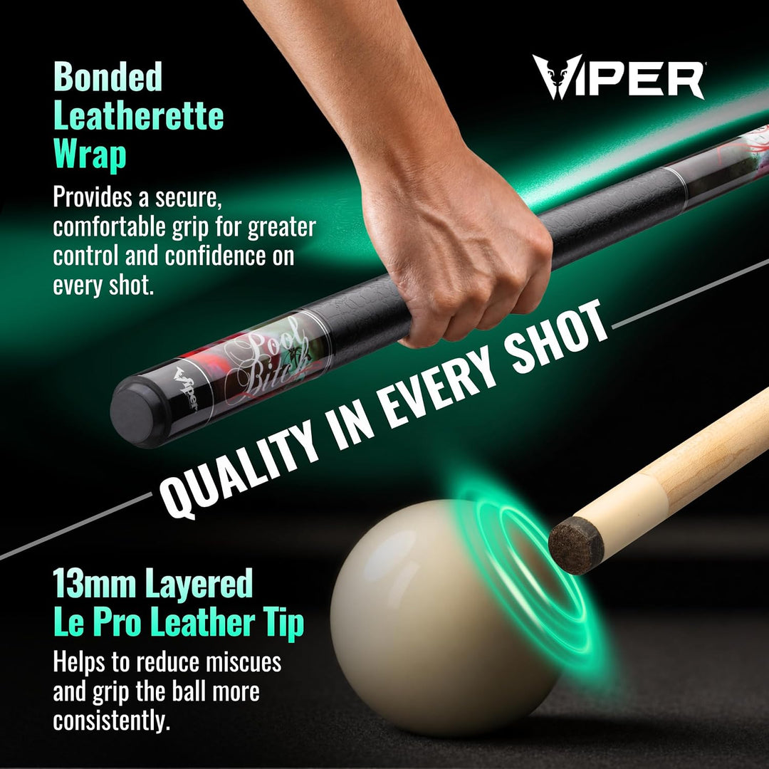 Viper Underground Billardqueue, 147,3 cm, 2-teilig 18-Ounce, 18-ounce