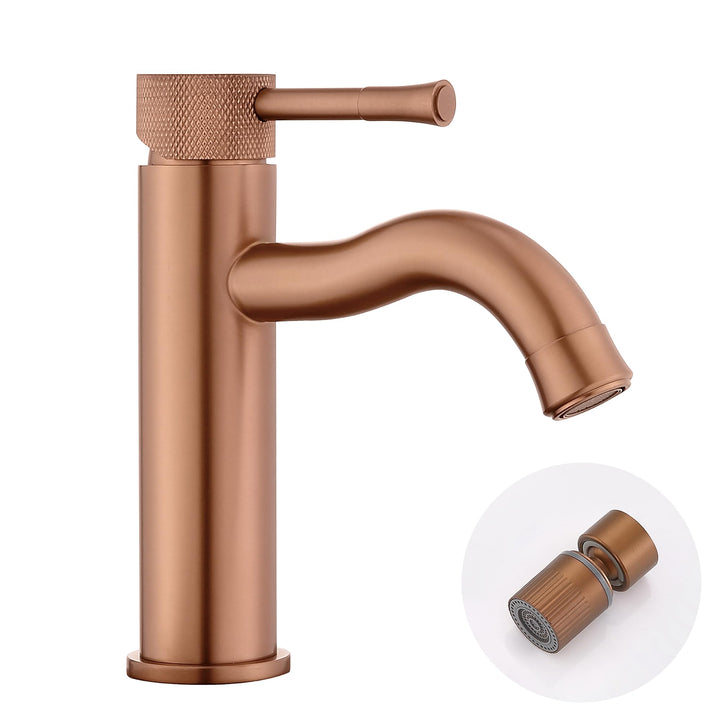 Wasserhahn Rose Gold mit Verlängerung, Strahlregler,Waschtisch Waschtisch,für Badezimmer Waschtische