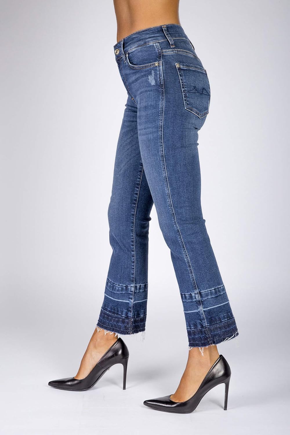7 For All Mankind Damen Bootcut Jeans 26 Dark Blue, 26 Dark Blue