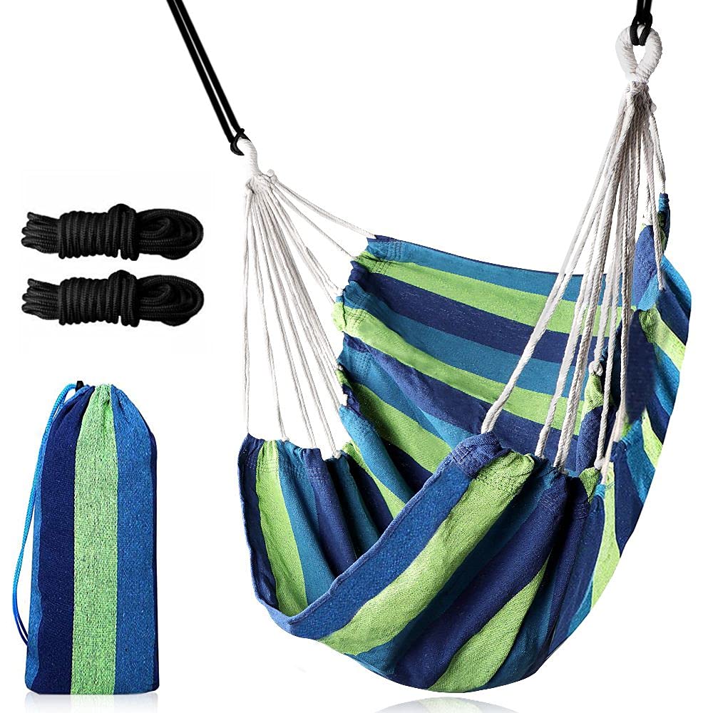 Gohytal Hängesessel Outdoor, Hängestuhl Indoor Grosse Hängematte für Kinder & Erwachsene, 100x130cm