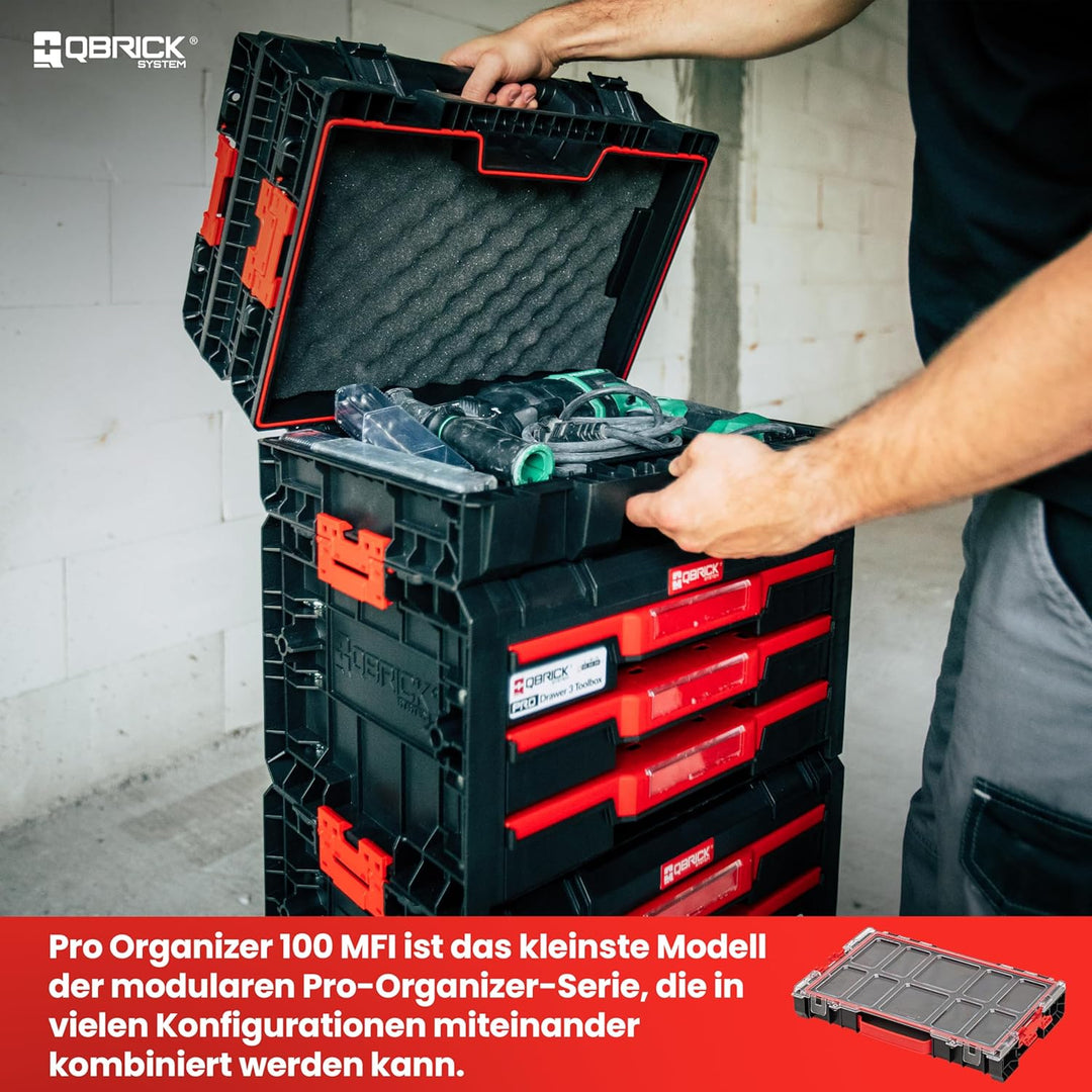 Qbrick System PRO Organizer 100 MFI BLACK 100 Stück, 100 Stück