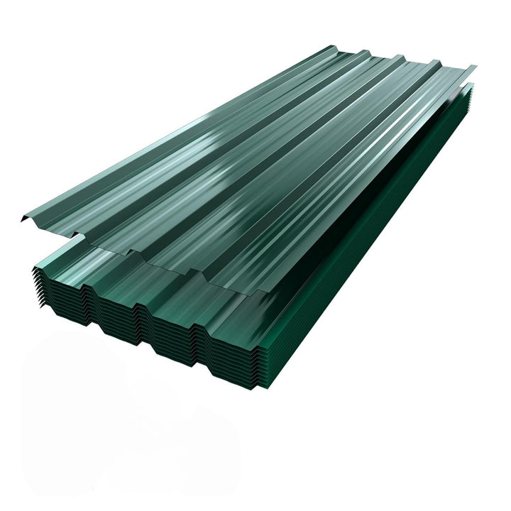 24 Stück Trapezblech Profilblech Set 115x45cm, 6.21 m² Dachblech verzinkter Stahl 0,25mm, Dachplatte