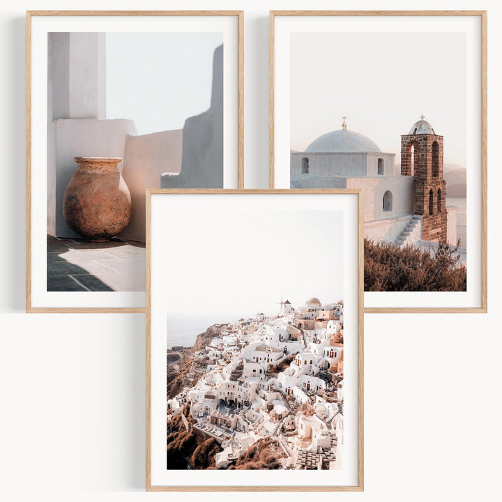 OHBIMBA® Sets Von 3 Poster & Kunstdrucke Mit Rahmen - Zimmer Deko Und Wanddeko Wohnzimmer - Deko Woh