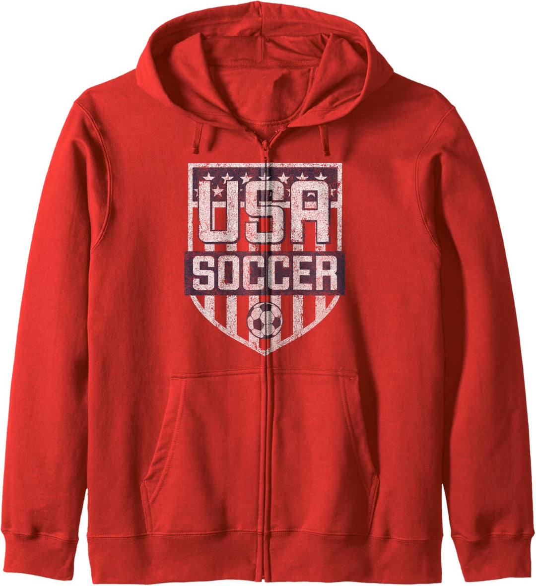 Trendy USA Soccer Stars & Stripes Ball Icon Kapuzenjacke