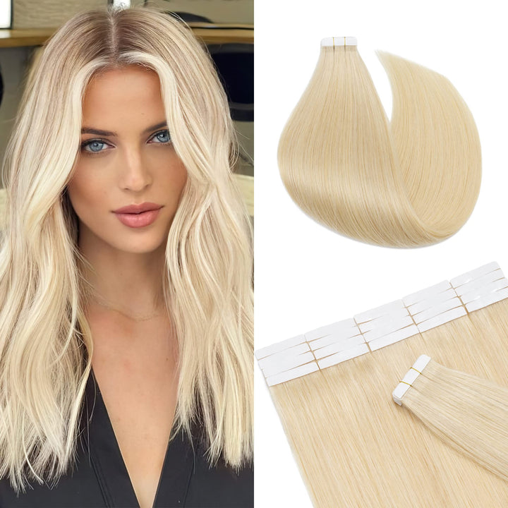SEGO Echthaar Tape in Extensions Haarverlängerung Invisible Seamless Haarteile Skin Weft Menschenhaa
