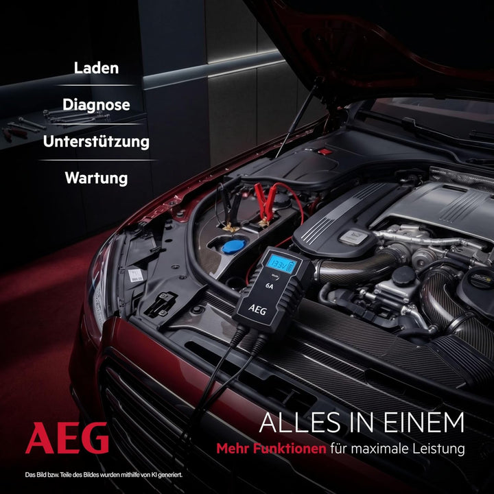AEG Automotive 10617 Mikroprozessor-Ladegerät für Auto Batterie LD 6.0, 6 Ampere für 6/12 V, 7-HF La