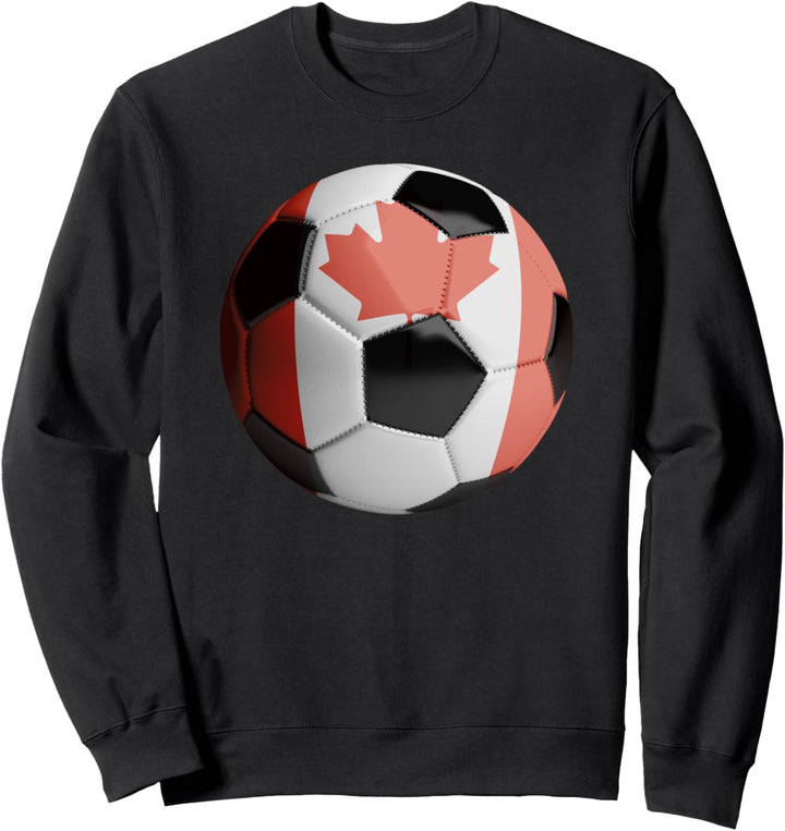 Fussball mit kanadischer Flagge Sweatshirt