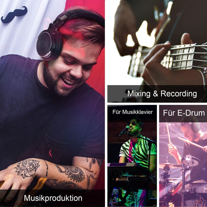 OneOdio Pro 50 Over-Ear Studiokopfhörer [Hi-Res Audio, 50mm Treiber] – Professionelle DJ Kopfhörer m