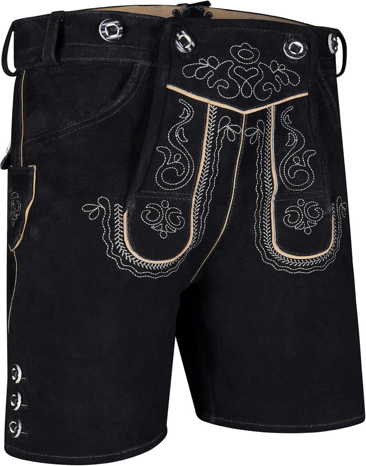TR Martha Premium Lederhose für Herren - Elegante Trachtenhose Gr.46-60 - Kurze Trachten Lederhose m
