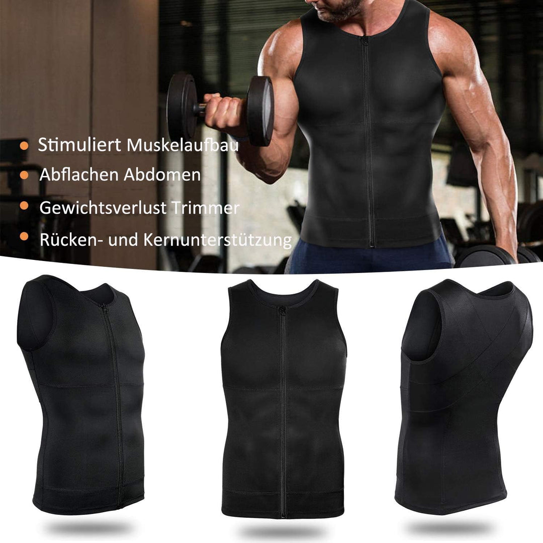Gotoly Herren Unterhemden Shapewear Workout Tank Tops Figurformend Funktionsshirt Body Shaper Bauch