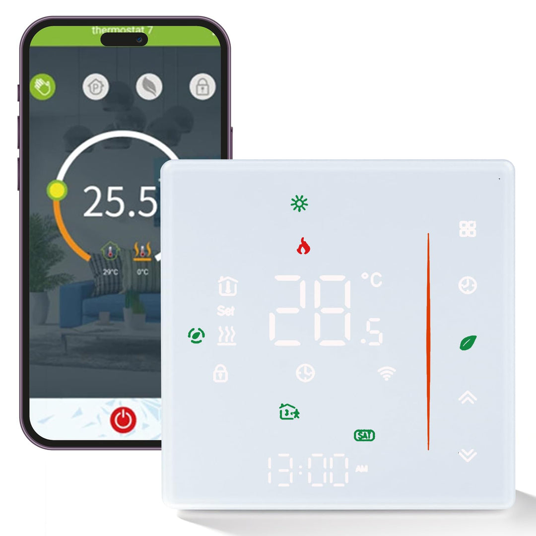 Thermostat Fussbodenheizung, 5A 230V WiFi Smart Thermostat Fussbodenheizung Raumthermostat Smart Rau