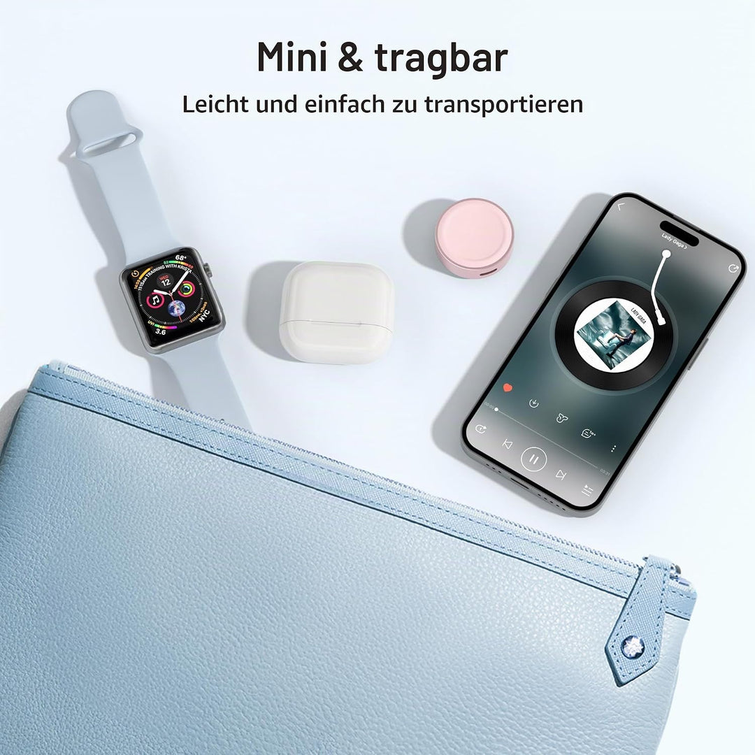 Elebase für Apple Watch SE 3 Ladegerät,Magnetisches Ladeadapter,Tragbarer Drahtloser iWatch Ladegerä