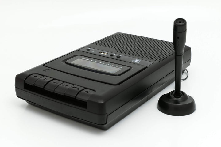 GPO CRS132B Kassettenrekorder mit externem Mikrofon und
