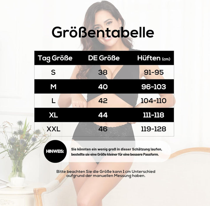 Wealurre Unterhosen Damen, Unterwäsche Frauen Baumwolle Hohe Taille Slip Damen Unterwäsche Spitze 5e