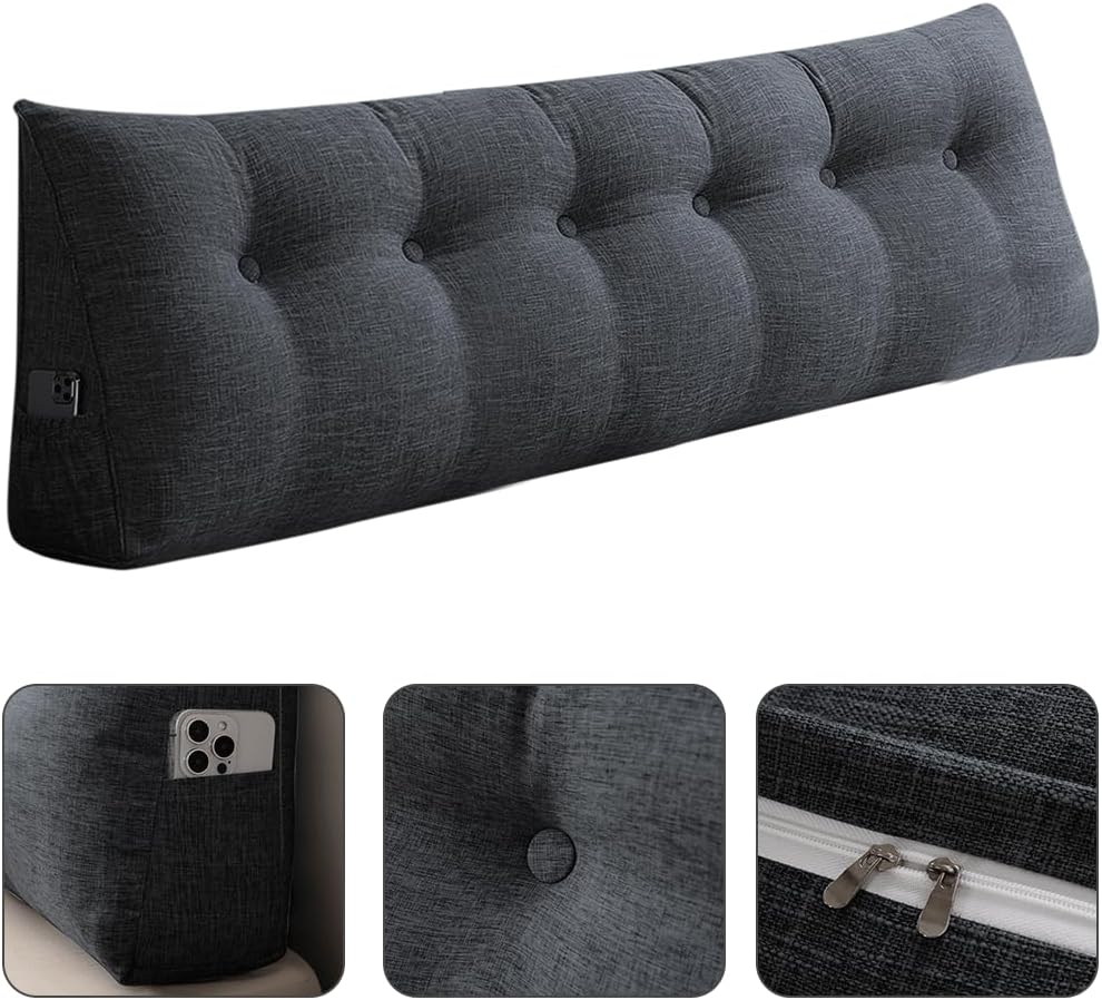 OHMG Rückenkissen, Lesekissen für Bett und Sofa, 180cm-Komfortables Wandkissen Bett, Bietet Optimale