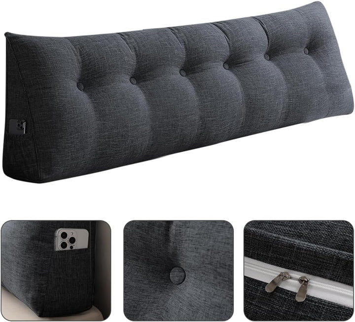 OHMG Rückenkissen, Lesekissen für Bett und Sofa, 180cm-Komfortables Wandkissen Bett, Bietet Optimale