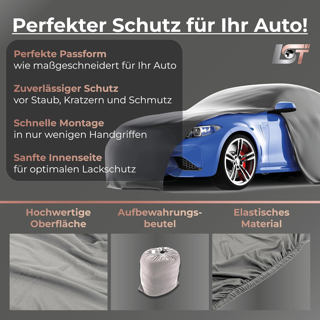 LST Autoabdeckung Indoor – lackschonende und Dehnbare Autogarage. Car Cover Innenbereich für Autohäu