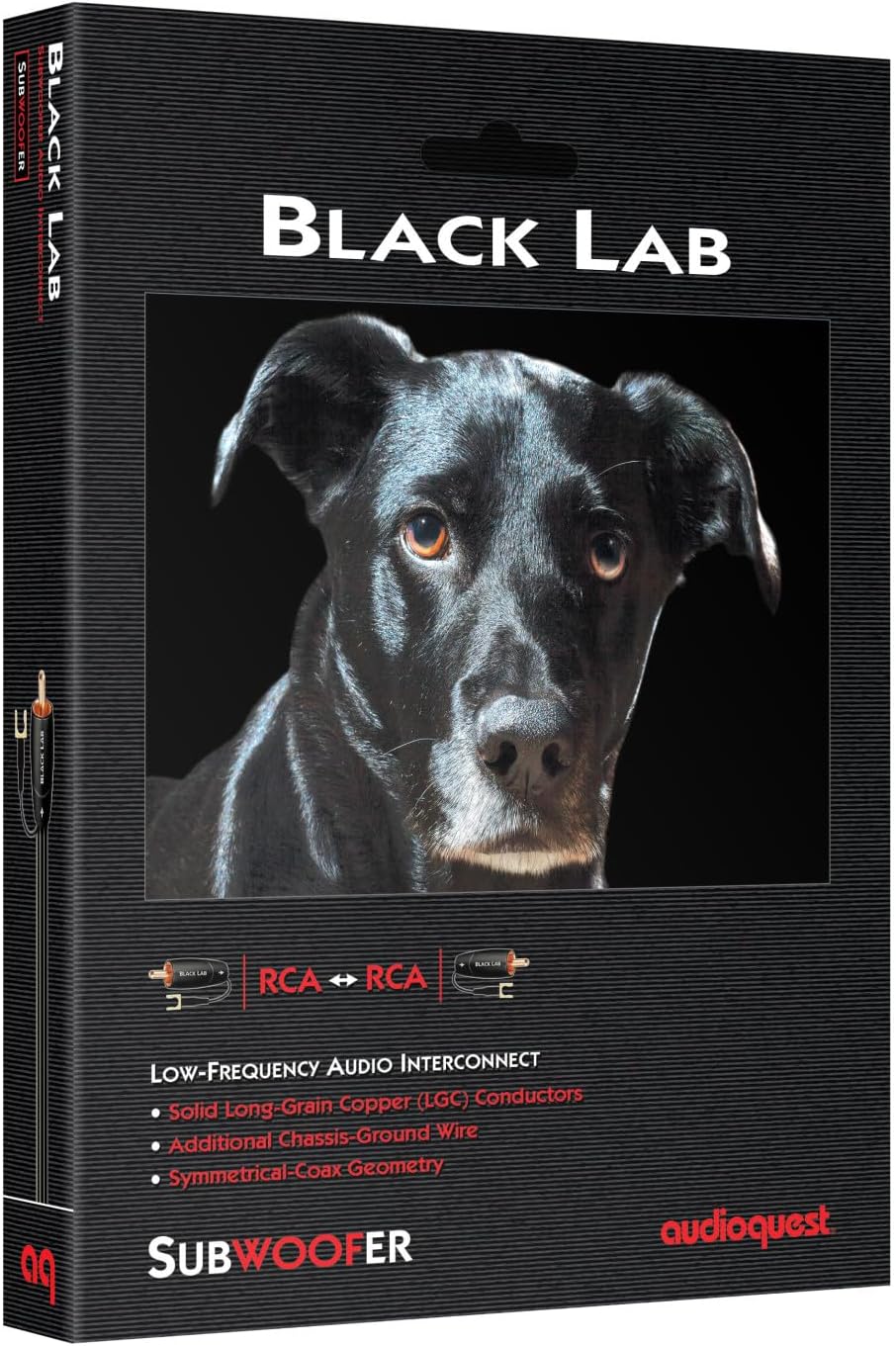 AudioQuest 2 m Black Lab Cinch-Kabel, Schwarz - Audiokabel (Cinch, RCA, Kupfer, 2 m)