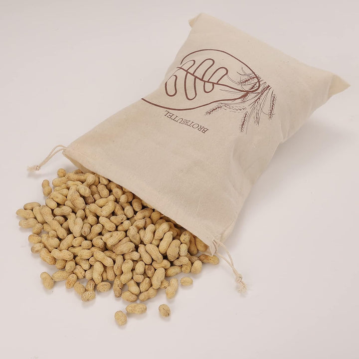 Leinen Brotbeutel,wiederverwendbar, mit Kordelzug, gross, ungebleicht, Beutel für Brot, Baguette,sel