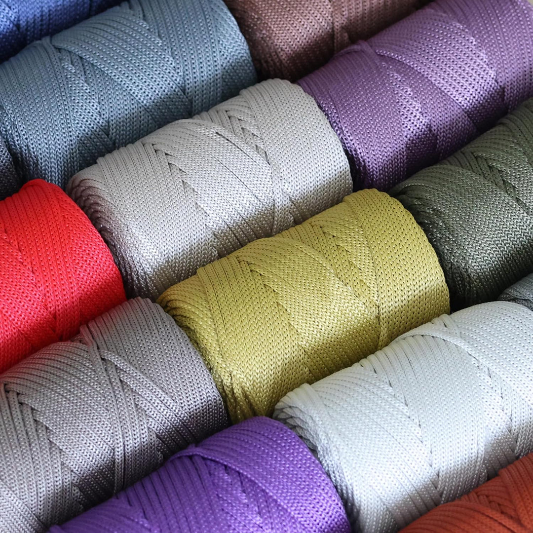 Makromecity Makramee Garn 5mm x 95m Premium Polyester Makramee Schnur Polypropylene Yarn Basteln für