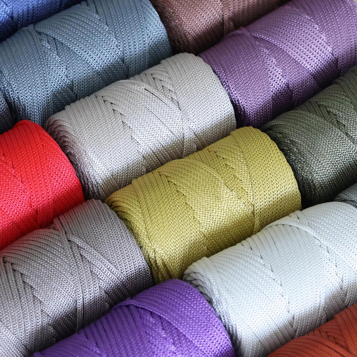 Makromecity Makramee Garn 5mm x 95m Premium Polyester Makramee Schnur Polypropylene Yarn Basteln für