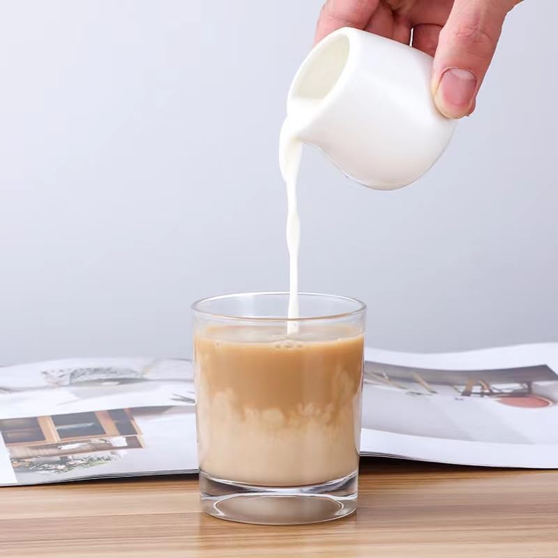 Milchkännchen Porzellan,YouXiaor 20 Stück Weisse Milchkännchen Porzellan, Präsentkorb Leer Geschenk