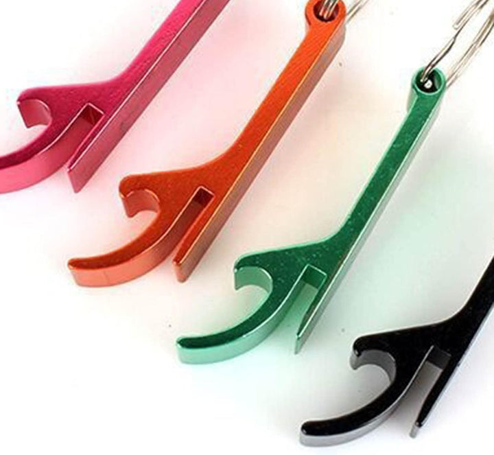 50 stücke Schlüsselanhänger Flaschenöffner Aluminiumlegierung Mini Tasche Bier Getränkeöffner Bunte