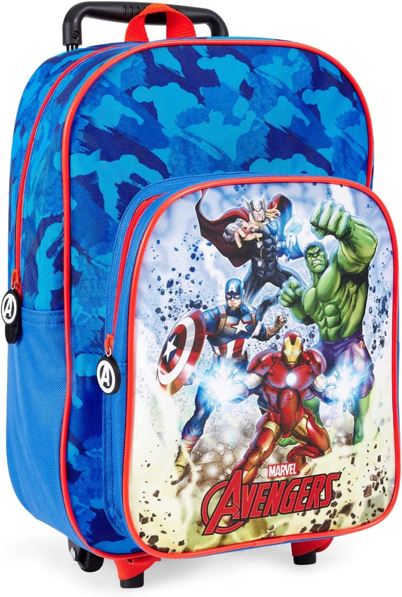 PERLETTI Marvel Avengers Kinder Rucksack mit Rollen - Superhelden Trolley Kindergartenrucksack mit R