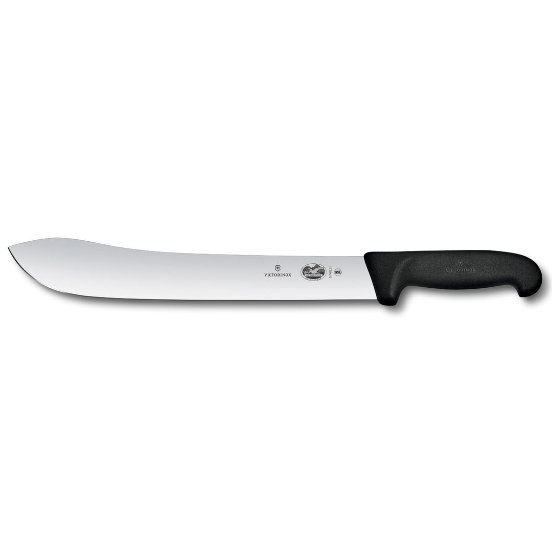 Victorinox Fibrox Metzgermesser, Langes Fleischmesser zum Zerteilen grosser Fleischstücke, 31 cm, Ge