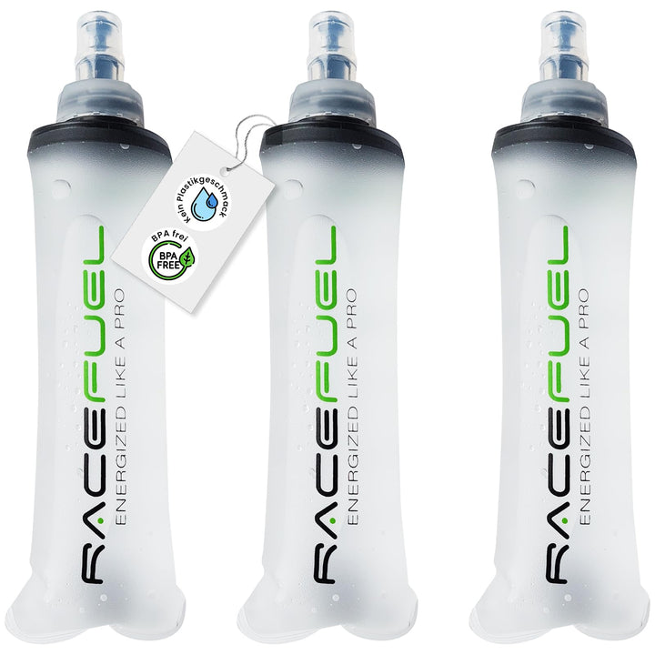 RACEPACE RaceFuel faltbare 250ml Trinkflasche Gelflasche, Soft Flask BPA-frei, mit RaceFuel Energy G