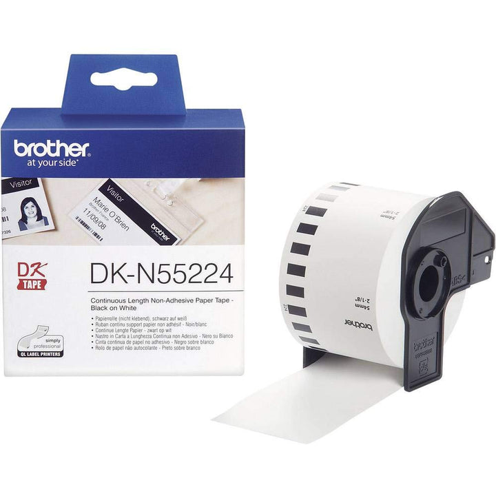 Original Brother DK-N55224 Endlospapierrolle (nicht klebend) – 54 mm breit, 30,48 m lang