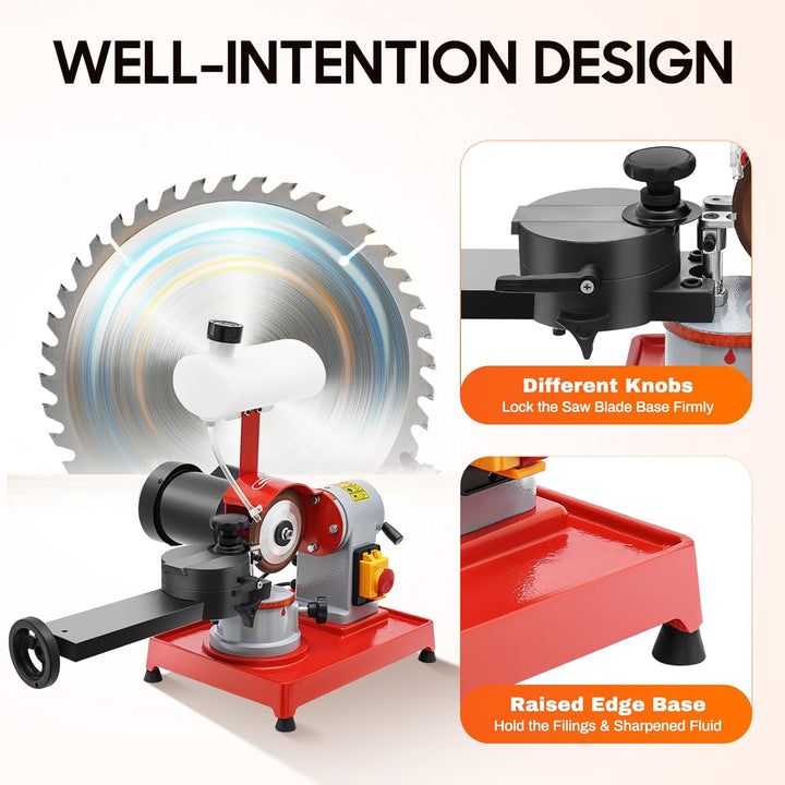 Sägeblatt Schärfgerät 370W, 2850rpm Sägeblattschärfgerät Kreissägeblatt Schärfgerät Schärfmaschine f