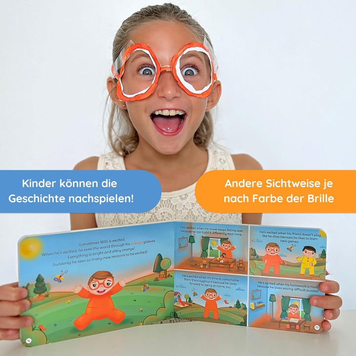 Montessori Holz-Regenbogen aus Buchenholz mit Figuren & Buch – pädagogisch wertvolles Lernspielzeug