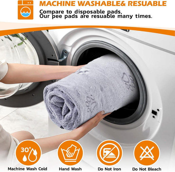 PICK FOR LIFE Haustier-Urinunterlage Waschbar Welpenunterlagen 2er Set Schnell Absorbierend Matte fü