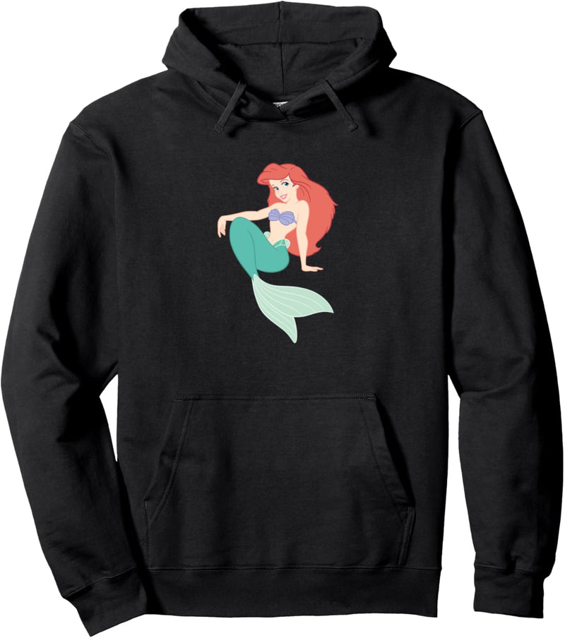 Disney The Little Mermaid Ariel Sitting & Smiling Alone Pullover Hoodie