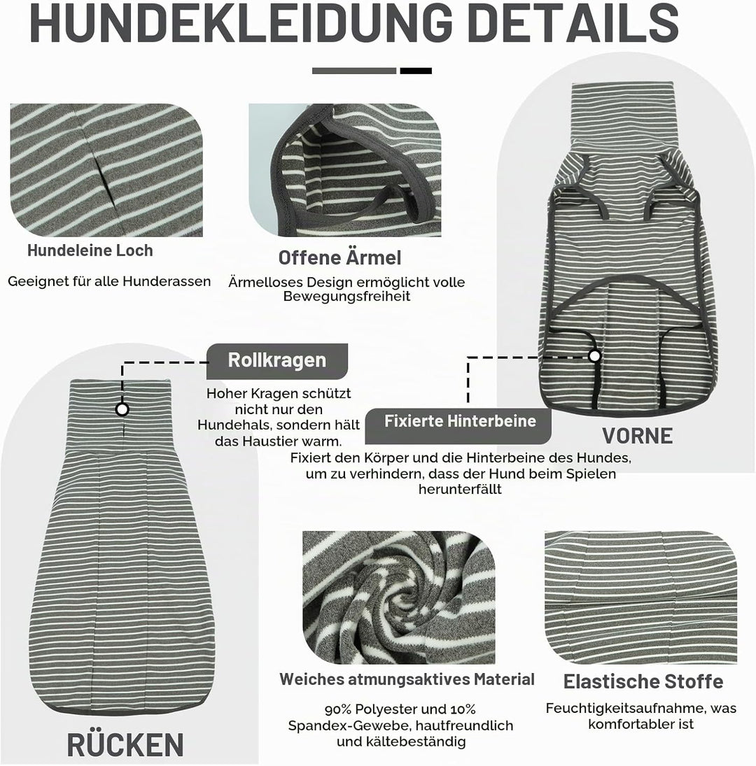 Hundepullover, Hundemantel Fleece, Pullover Hund, Hunde Pullover für kleine, mittelgrosse, grosse Hu