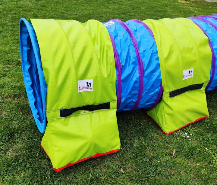 Callieway Premium Dog Agility Tunnel Stützsandsack (Doppelpack) mit Anti-Rutschsystem für Agility Tu