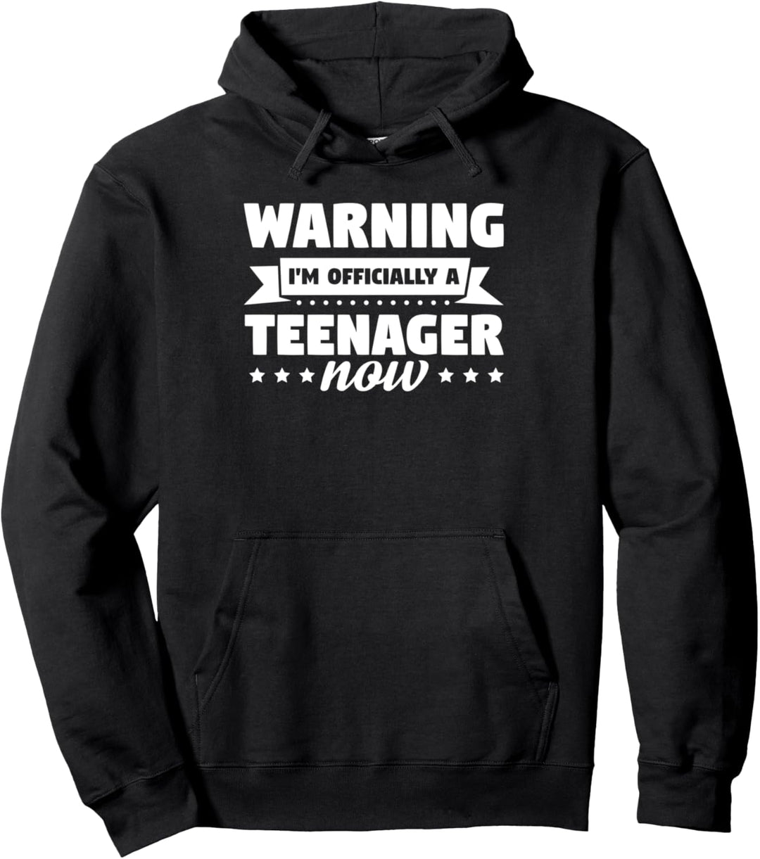 Warnung Ich bin offiziell ein Teenager 13. Geburtstag Pullover Hoodie