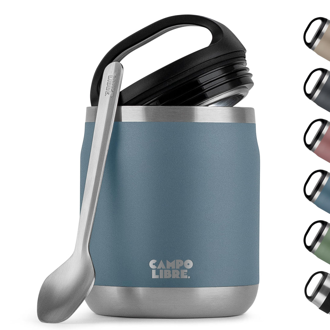 Campo Libre.® Lotta, Thermobehälter für Essen, Edelstahl Thermobecher Essen mit Löffel, Warmhaltebeh