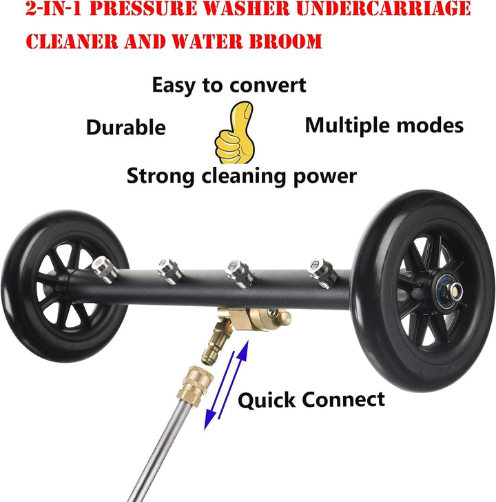 Tool Daily 40 cm 2-in-1 Unterboden-Hochdruckreiniger mit Adapter, kompatibel mit Karcher K2-K7, inkl