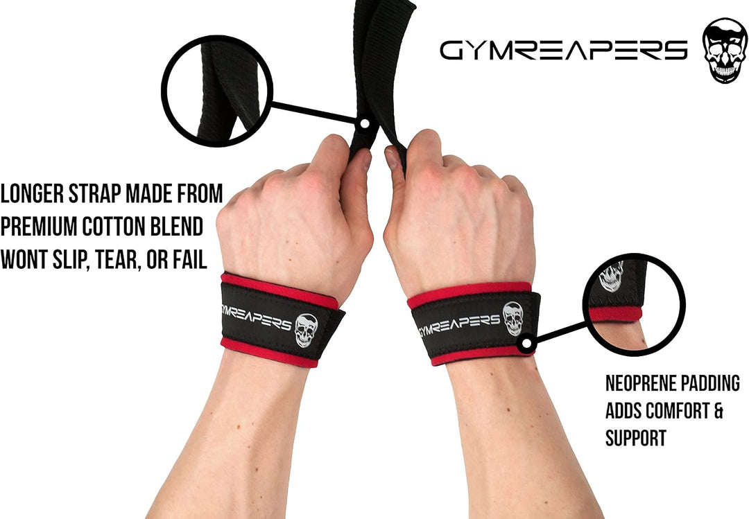 Gymreapers Hebehandschlaufen für Gewichtheben, Bodybuilding, Kraftdreikampf, Krafttraining, Kreuzheb