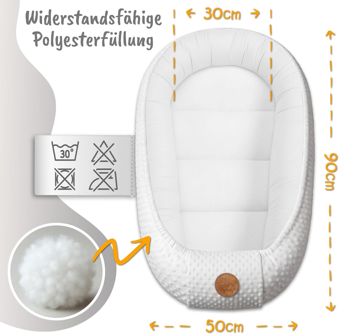 Nestchen Baby - Babynestchen Neugeborene Minky Babynest für Kinderbett Vielseitiges tragbar Nest kus