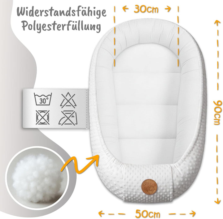 Nestchen Baby - Babynestchen Neugeborene Minky Babynest für Kinderbett Vielseitiges tragbar Nest kus