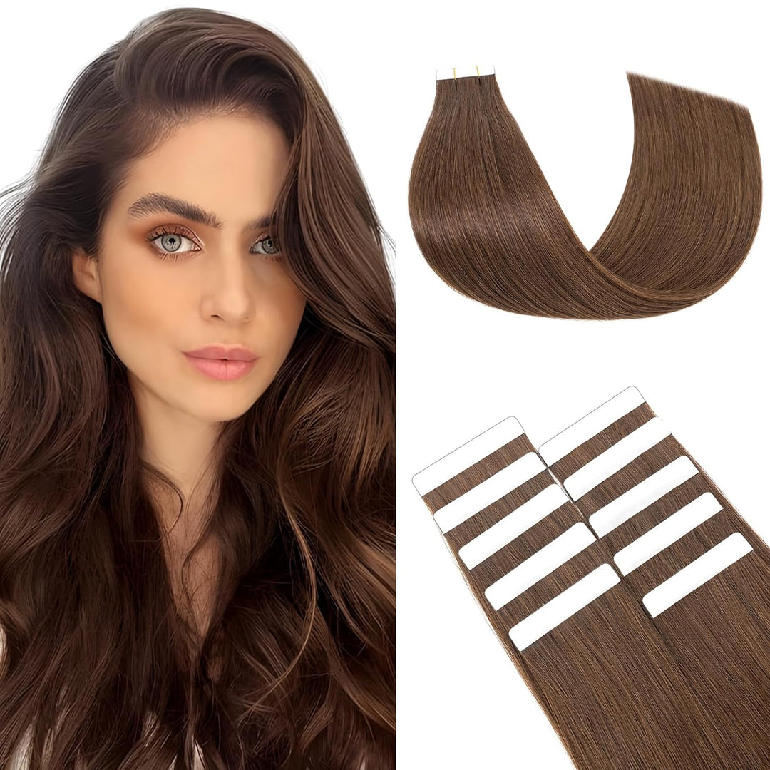 Benehair Tape in Extensions Echthaar, Invisible Tape Extensions Echt Haar, 30CM Haarverlängerung Ech